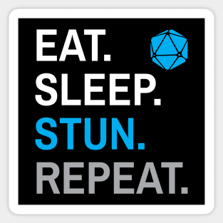 D&D Monk Eat Sleep Stun Repeat Sticker